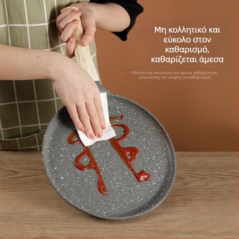 Τηγάνι από κράμα αλουμινίου με αντικολλητική επίστρωση — Πολυχρηστικό για γκριλ, τηγάνισμα, κρέπες και πίτσα (Μοντέλο 202428, 1,7 kg)