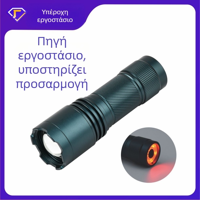 Φορητός COB LED φακός με περιστροφή 360°, εστιαζόμενη δέσμη, τροφοδοσία από 3xAA, σώμα από κράμα αλουμινίου