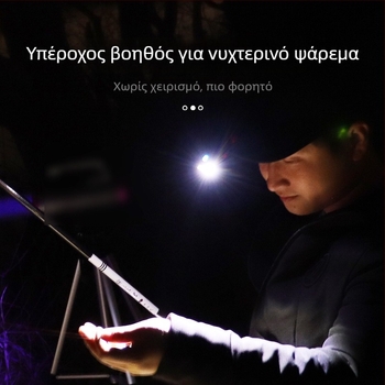 LED κεφαλοφανάρι με κλιπ για καπέλο και γείσο, επαναφορτιζόμενο 3.7V, χωρητικότητα μπαταρίας 1200, λειτουργία χειροκίνητης πίεσης