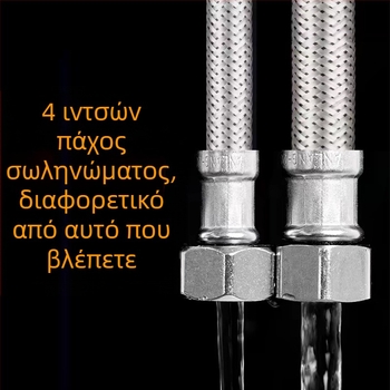RG-08 μεταλλικός σωλήνας από ανοξείδωτη стомана 304 για θέρμανση νερού, συνδεση με βίδες, ονομαστική πίεση 1.6 MPa, 0–100°C