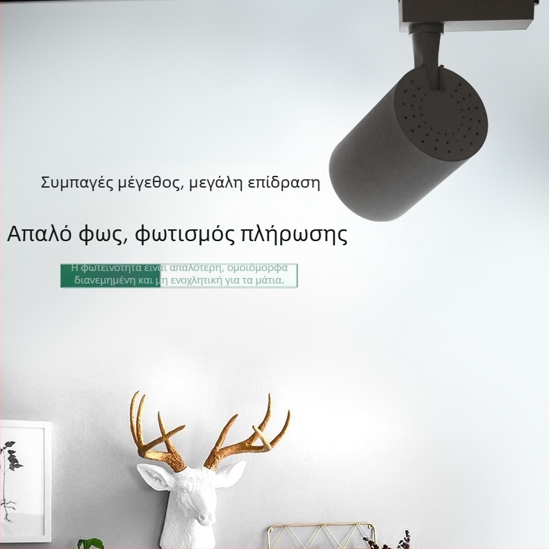 LED φωτιστικό ράγας με ρυθμιζόμενη γωνία, COB πηγή φωτός, 220V, αλουμινένιο περίβλημα, CRI 80–89