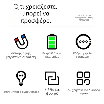 C05 LED φως πλήρωσης με μαγνητική βάση – τρεις θερμοκρασίες χρώματος, ισχύς κάτω από 10W, 3,7V, σταθερό φωτιστικό για ζωντανές μεταδόσεις και φωτογράφηση