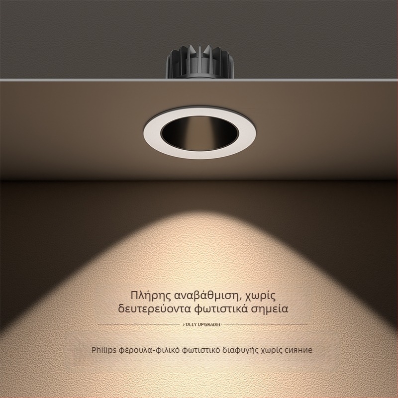 LED Εντοιχιζόμενο Φως Τοίχου – Αντιθαμβωτικό, Μοντέλο JR-888, Κέλυφος από Αλουμίνιο Κράμα, Τάση ≤36V, CRI ≥95