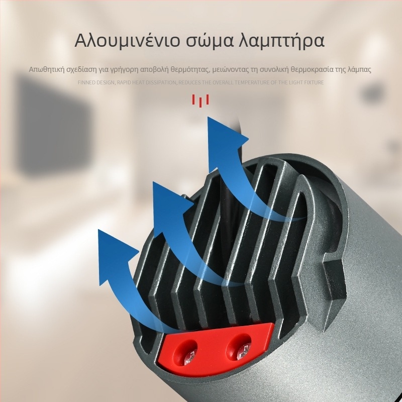 Λαμπτήρας COB LED προβολέας σε τοίχο (wash), για σαλόνι, αλουμινένιο περίβλημα, CRI ≥90, τάση ≤36V, ενσωματωμένη εγκατάσταση