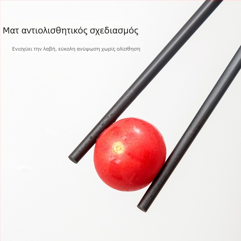 Ξυλάκια φαγητού από PET υλικό, αντιολισθητικά, ανθεκτικά σε θερμοκρασίες έως 180°C, επιφάνεια με υδάτινο φινίρισμα, σετ 10 ζεύγη