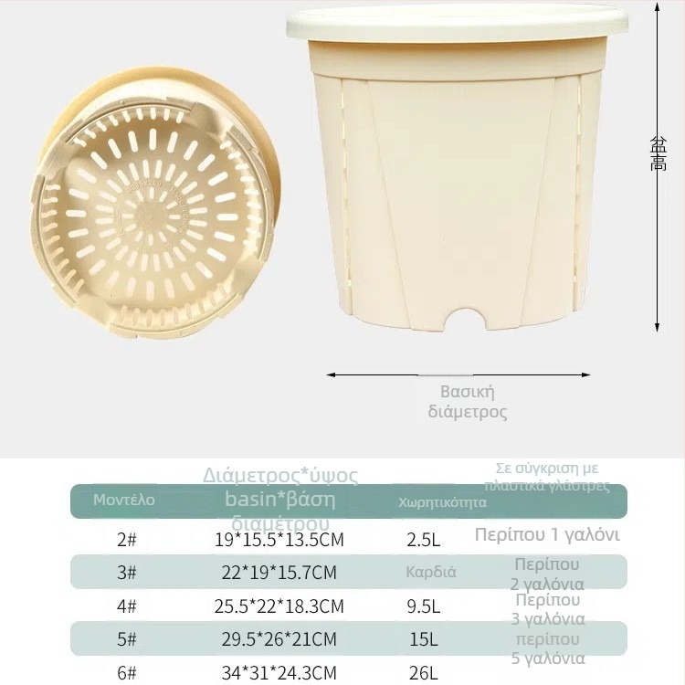 Γλάστρα από ρητίνη με αναπνεύσιμη κατασκευή, ανθεκτική σε παραμόρφωση και στη διάβρωση, στιβαρή και ανθεκτική, κατάλληλη για γραφείο ή πάτωμα.
