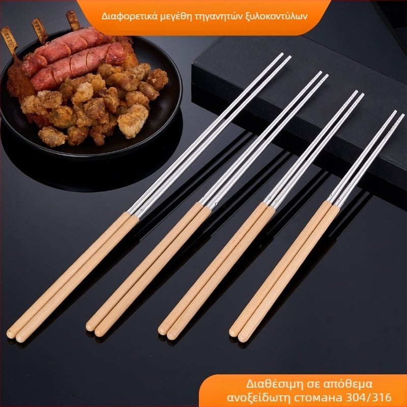 Hongjunda ξυλάκια φαγητού από ανοξείδωτο ατσάλι, φινίρισμα καθρέφτης, μοντέρνο μίνιμαλιστικό στυλ, δυνατότητα εκτύπωσης λογότυπου, προσαρμογή διαθέσιμη
