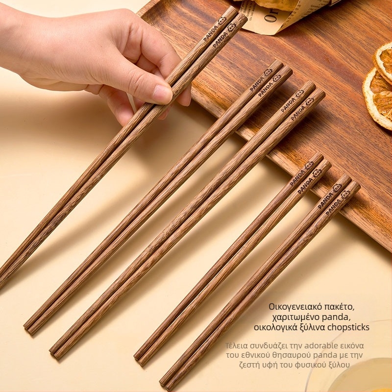 Ξύλινα chopsticks για ενήλικες - Καρτούν μοτίβο, φρέσκο και χαριτωμένο στυλ, 5 ή 6 ζεύγη