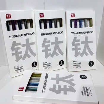 Ξυλάκια τιτανίου, 2–5 ζεύγη, γυαλισμένα με καθρέφτη, στυλ ελαφρού πολυτελείας, Cloud Dew