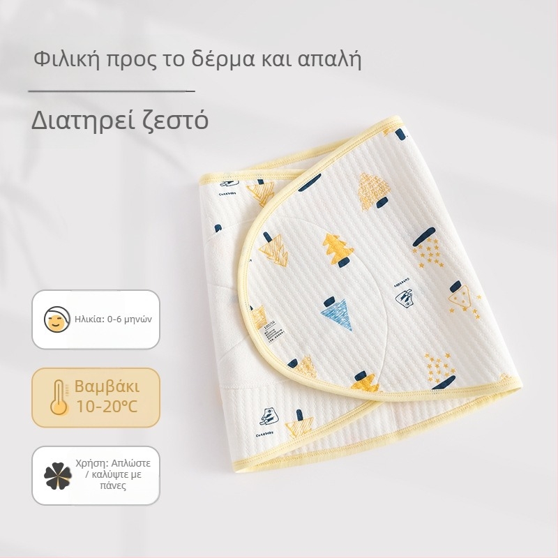 Βρεφική περιτυλιγόμενη πετσέτα για νεογνά, ζεστή φθινόπωρο-χειμώνα, σχέδιο καρτούν, μεσαίο στρώμα 100% πολυεστέρας, βάση 100% βαμβάκι, για 0–12 μηνών