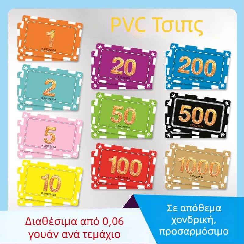 PVC κάρτες πόκερ και μάρκες – αδιάβροχες και ανθεκτικές στη φθορά για Texas Hold’em και αίθουσες παιχνιδιών