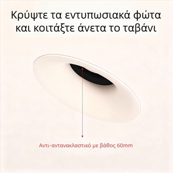 LED εντοιχιζόμενο downlight με καμπύλη ακτίνας χωρίς πλαίσιο, 6–10W, 220V, CRI≥90, 3000K/4000K/6000K, αλουμίνιο