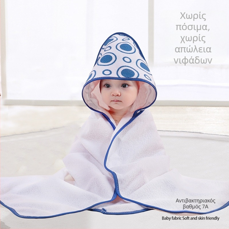 Βρεφική πετσέτα μπάνιου με κουκούλα για νεογνά – στυλ καρτούν, απορροφητική, γρήγορο στέγνωμα, προσαρμοστική