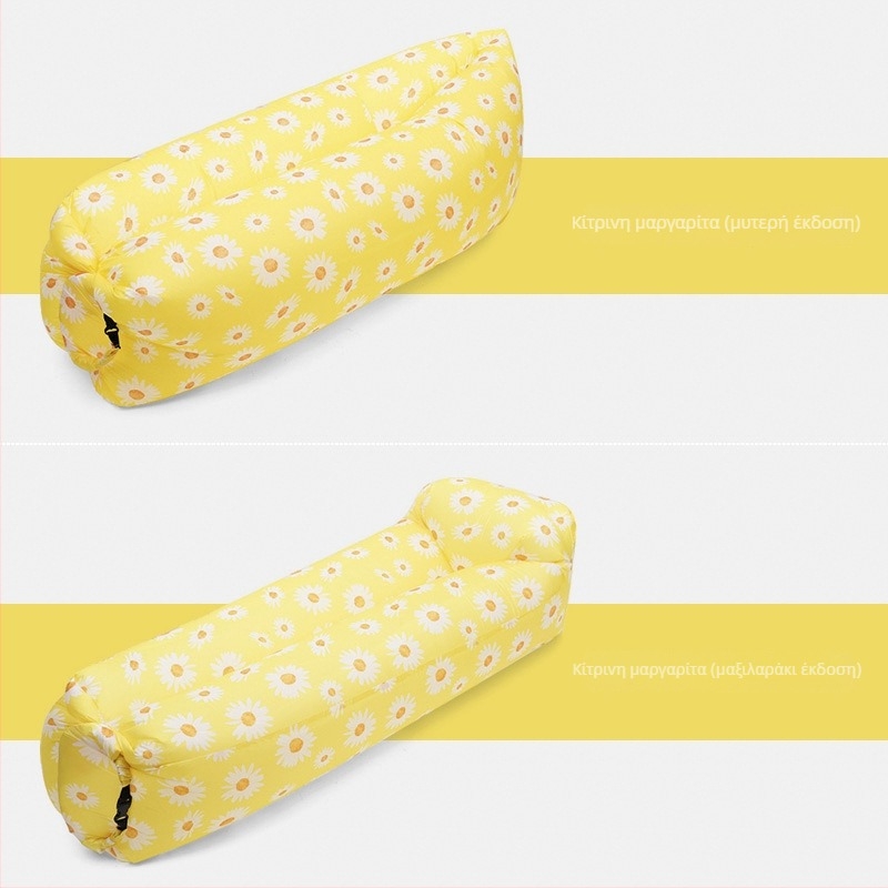 Φουσκωτό μονό καναπέ-κρεβάτι εξωτερικού χώρου, ελαφρύ 0,9 kg, μέγιστο φορτίο 200 kg, επιφάνεια πολυεστέρα