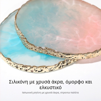 Παλέτα τέχνης νυχιών με κρυστάλλους αχάτη και κυκλικά άκρα από κοχύλια, έκδοση επίδειξης, μάρμαρο μοτίβο; Μάρκα: Wanjia Embroidery; Προέλευση: Guangzhou; Εισαγωγή: Όχι; Άδεια ιδιωτικής ετικέτας: Όχι