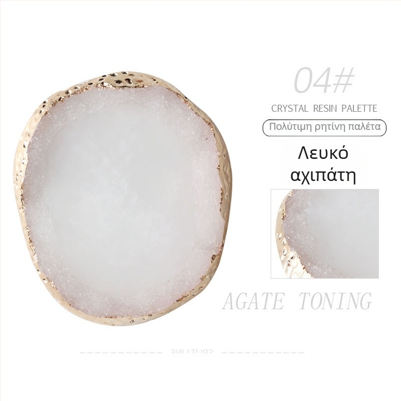 Honuo Παλέτα Μανικιούρ Ιαπωνικού Στυλ – Δίσκος Προβολής από Αγκάτ, Κρύσταλλο και Μάρμαρο Ρητίνη για Νύχια, Φωτογραφικά Αξεσουάρ