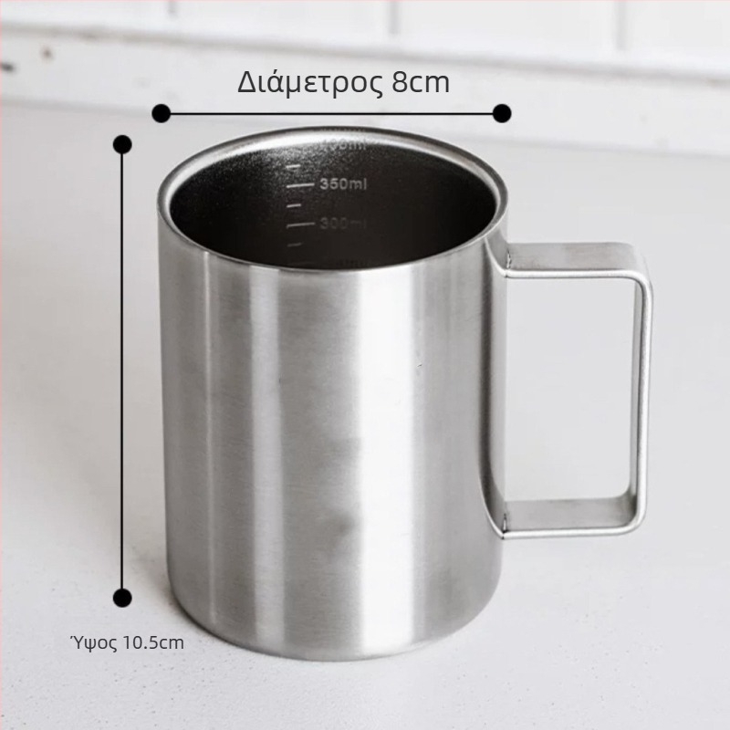 Κούπα από ανοξείδωτο ατσάλι με καπάκι — Διπλής στρώσης μονωμένη για ταξίδια