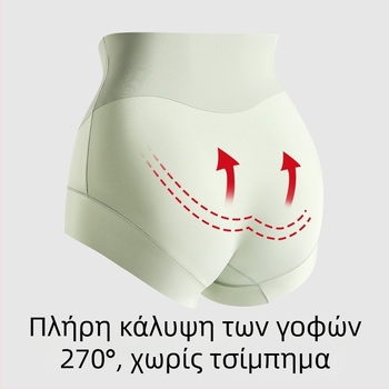 Γυναικείο χωρίς ραφές εσώρουχο με ψηλή μέση για έλεγχο της κοιλιάς, βασικό ύφασμα νάιλον, καβάλο με 100% βαμβάκι, διαπνέον και αντιβακτηριακό