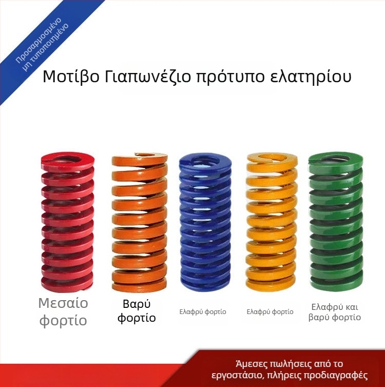 Ελατήρας καλουπίου από κράμα χάλυβα υψηλής αντοχής και αντοχής σε υψηλές θερμοκρασίες, ορθογώνιο επίπεδη καλώδιο, συμπίεση, για καλούπια