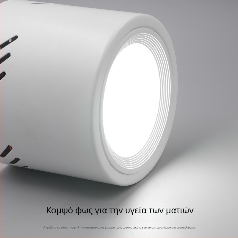 Κυκλικό LED downlight, επιφανειακή εγκατάσταση, 220V, αλουμινένιο περίβλημα, CE πιστοποίηση