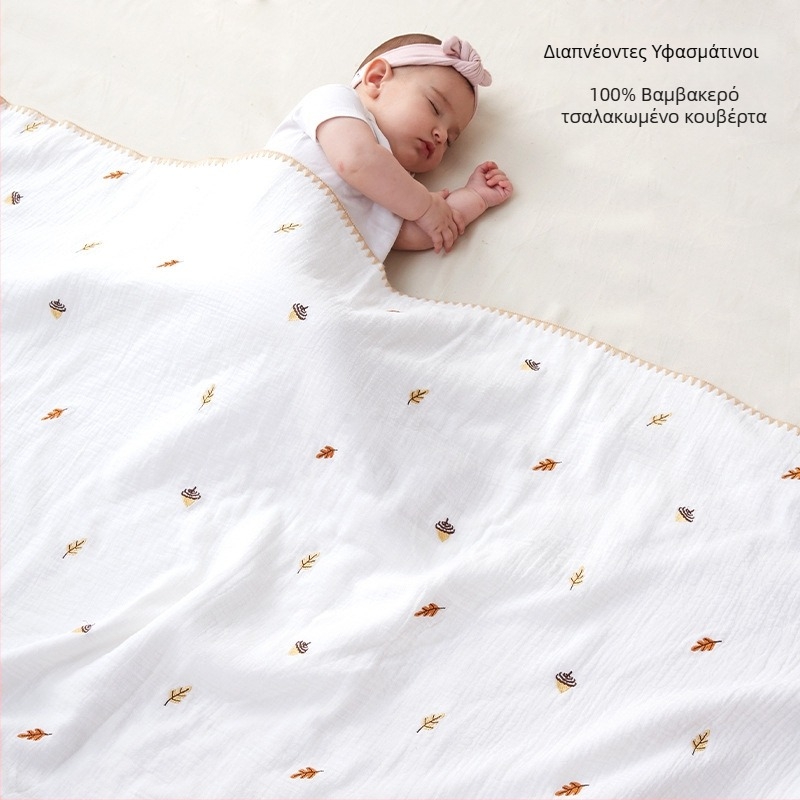 Βρεφική κουβέρτα από γάζα και πετσέτα μπάνιου, αναπνεόμενη και φιλική προς το δέρμα, για όλες τις εποχές, 200–300 g
