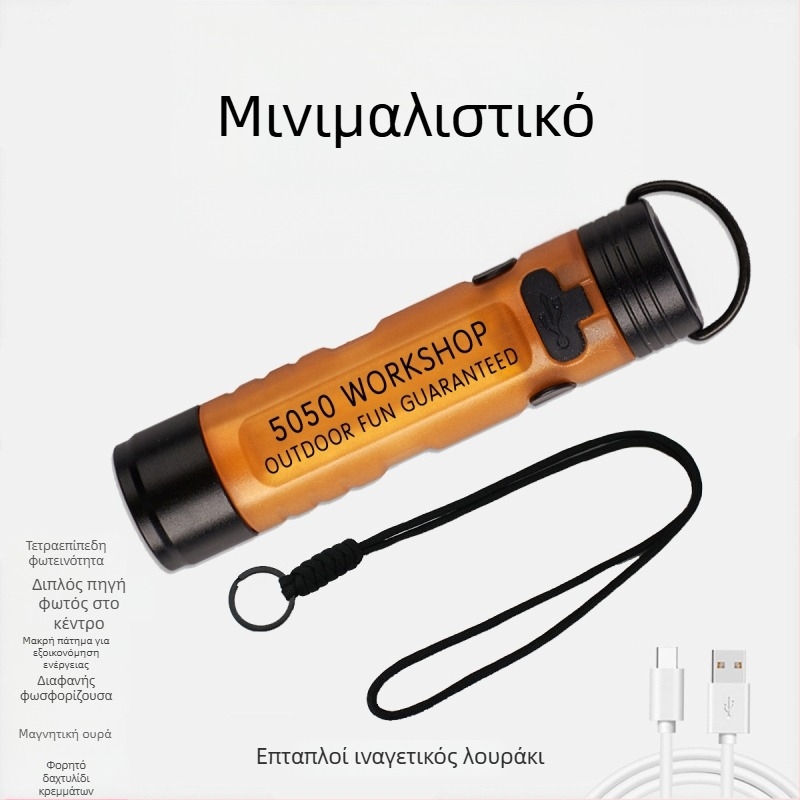 LED φακός καπέλου για υπαίθριες δραστηριότητες, σώμα από κράμα αλουμινίου + PC, 8W, επαναφορτιζόμενος, εμβέλεια δέσμης 100–200 μέτρα