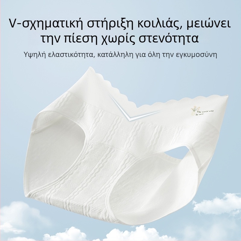 Βαμβακερό εσώρουχο εγκύου – χαμηλή μέση, στήριξη κοιλιάς, διαπνέον, αντιβακτηριακό, για όλο το χρόνο