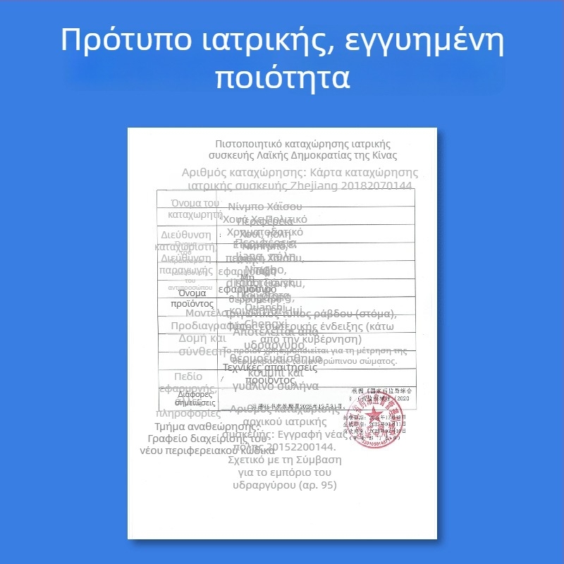 Θερμόμετρο ιατρικού επιπέδου με μεγάλη οθόνη, γυάλινο, Sanshan, συσκευασία 1 τεμάχιο