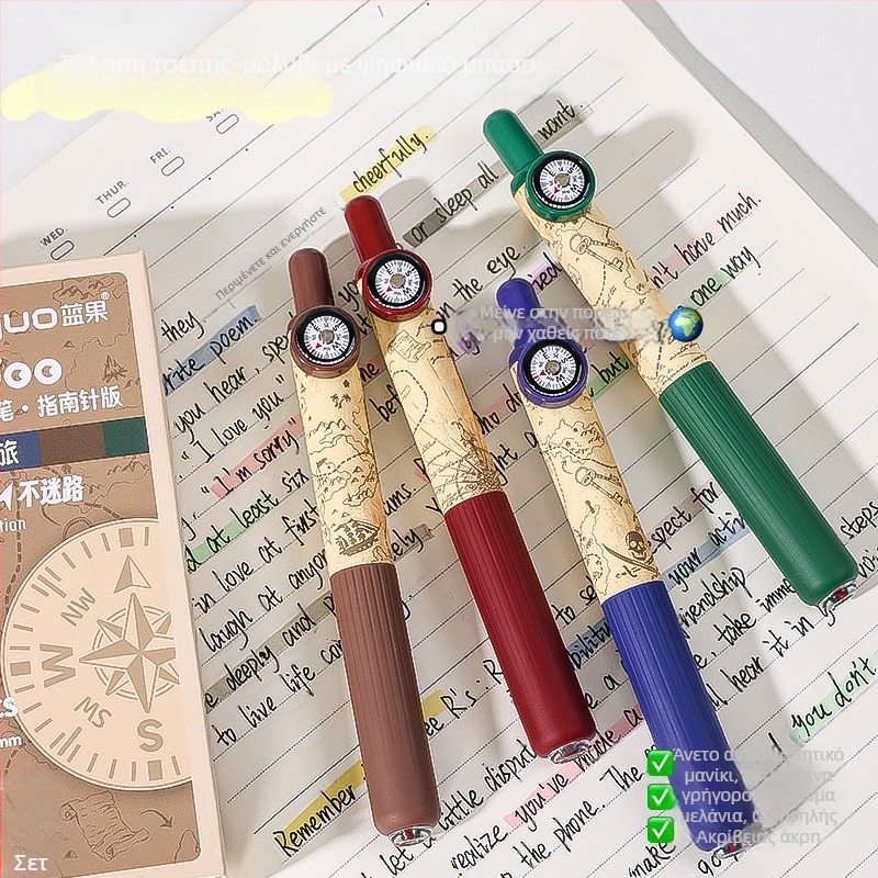 Blue fruit Compass pocket pen — πλαστικό σώμα, άκρη από ανοξείδωτο ατσάλι, βάρος 60 g.