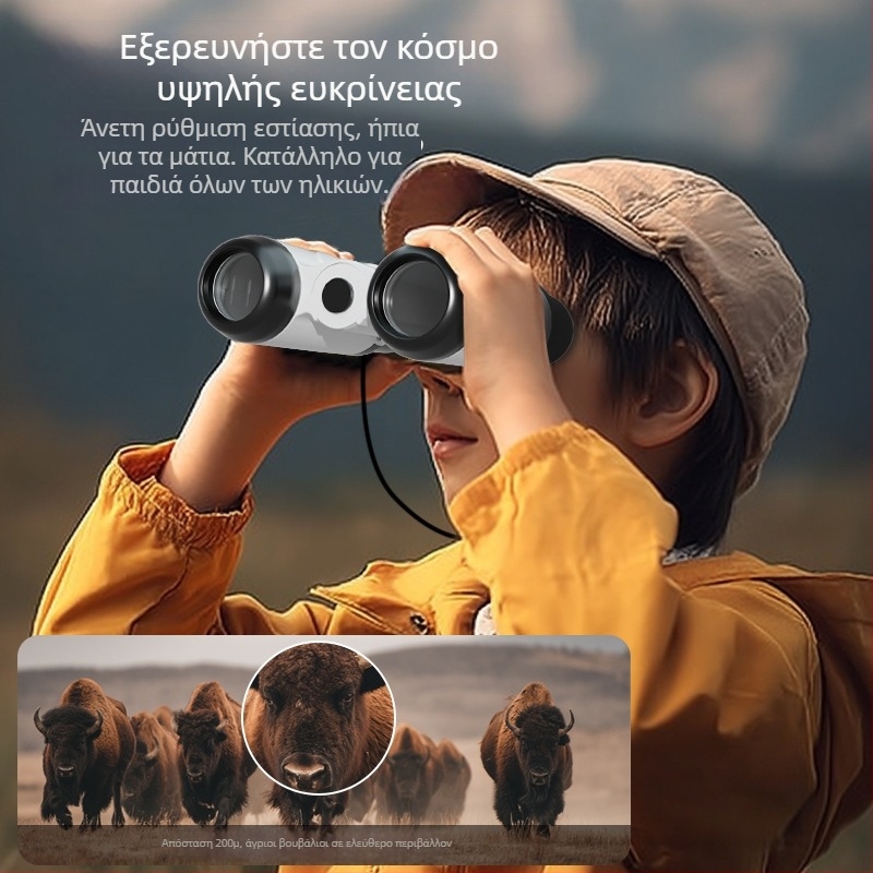 Εκπαιδευτικό κιτ επιστημονικών πειραμάτων με μικροσκόπιο και διπλό βινκόλουρ υψηλής ισχύος τηλεσκόπιο; πλαστικό υλικό; κατάλληλο για παιδιά 7–14 ετών; μάρκα Learn from Yuma; προέλευση: επαρχία Γκουανγκντόνγκ, Κίνα.