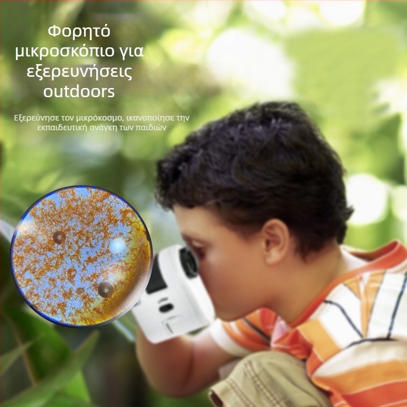 Chuda 100x Μίνι Μικροσκόπιο για Παιδιά με LED Φως και Φως Ανίχνευσης Χαρτονομισμάτων