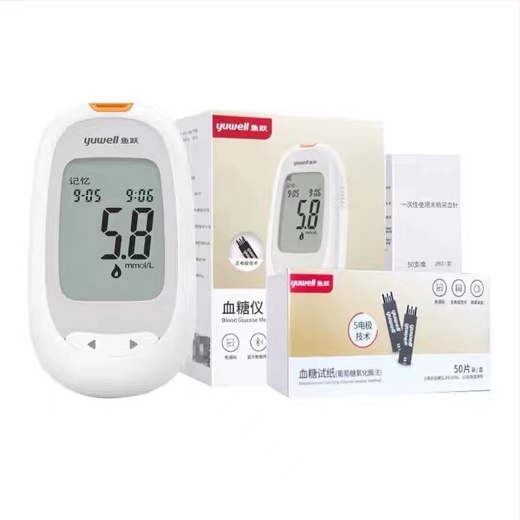 Μετρητής γλυκόζης αίματος με ατομικά συσκευασμένες λωρίδες δοκιμής για οικιακή χρήση, πλήρως αυτόματος μετρητής, κωδικός βαθμονόμησης 306 · Μάρκα Leaping Fish