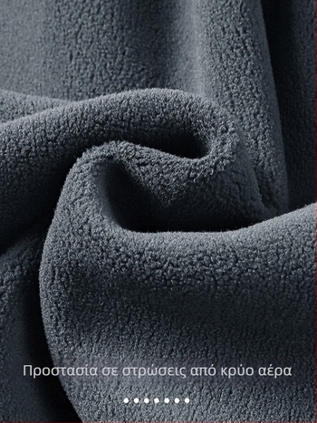 Ανδρικά παντελόνια από corduroy με fleece επένδυση, χειμωνιάτικα, άνετη εφαρμογή, ίσια γραμμή