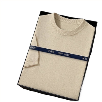 100% μαλλί κουνελιού κοντομάνικο πλεκτό πουλόβερ με στρογυλό λαιμό