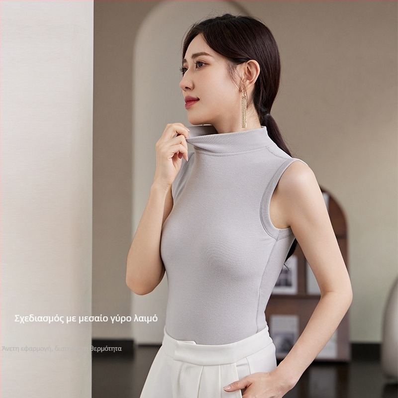 Καμίζολ με υψηλή λαιμόκοψη, χωρίς ραφές, μονής στρώσης σχεδιασμός, ύφασμα από ρεγενεραμένες ίνες κυτταρίνης, μάρκα Seko, για φθινοπωρινή και χειμερινή περίοδο, μέτριο πάχος 141–160 g/m2