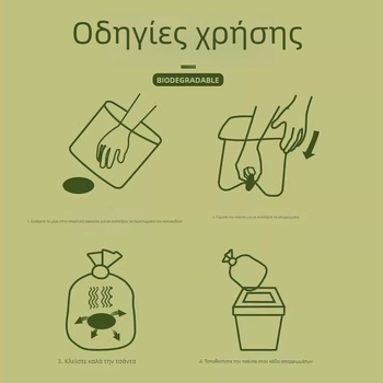 Πυκνωμένες βιοδιασπώμενες σακούλες αποβλήτων σκύλων και γάτων για συλλογή περιττωμάτων