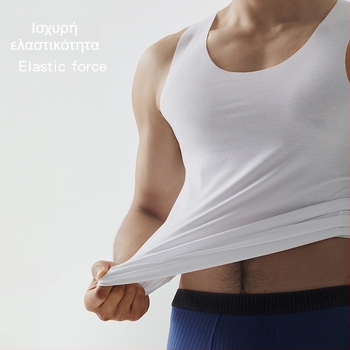 Ανδρικό tank top Ecocos, λεπτό ύφασμα 121–140 γ/μ², ίνα αναγεννημένης κυτταρίνης 90–95%, στρογγυλός λαιμός