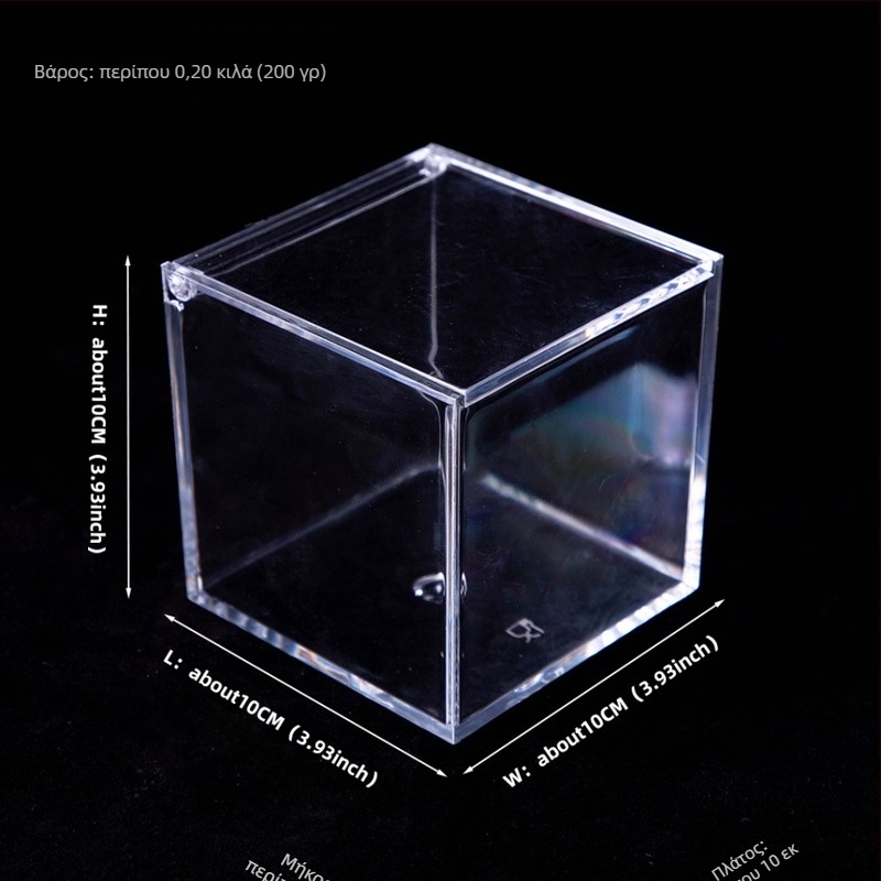 Ακρυλικό terrarium με Moss μικρού τοπίου — μίνι DIY κουτί γραφείου, μοντέλο Square Box Micro Landscape, Levana