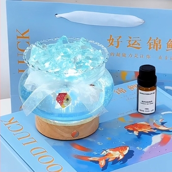 Bubble Fish Jar Διάχυτης Αρώματος χωρίς φλόγα – Ασημένιο Jelly Candle, Ημιχειροποίητη/Ημιμηχανική κατασκευή, Κωδικός προϊόντος YxDdArjR