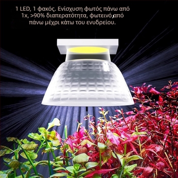 LED φως κλιπ για ενυδρείο με πλήρες φάσμα για υδρόβια φυτά – Yee, 11.4/15.2W