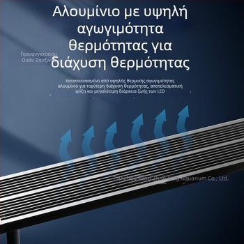 Έξυπνο LED φωτιστικό ενυδρείου με πλήρες φάσμα, 12–24W, 0,4 kg