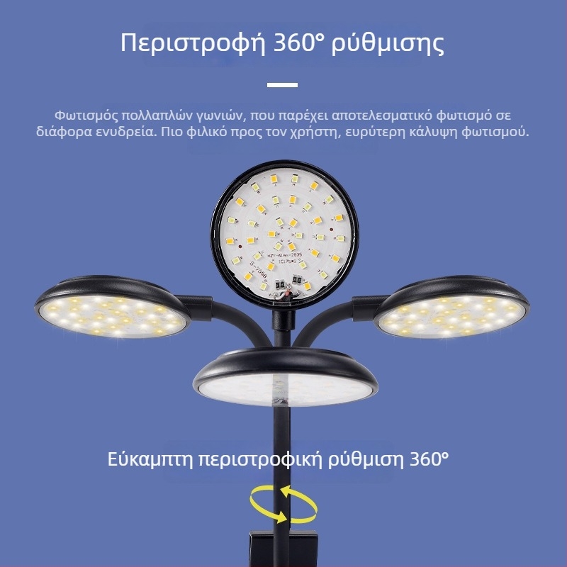 Φωτιστικό LED ενυδρείου – 6W, USB κλιπ-όν, 360° φωτισμός, κατά της ανάπτυξης φυκών, αδιάβροχο, ABS σώμα