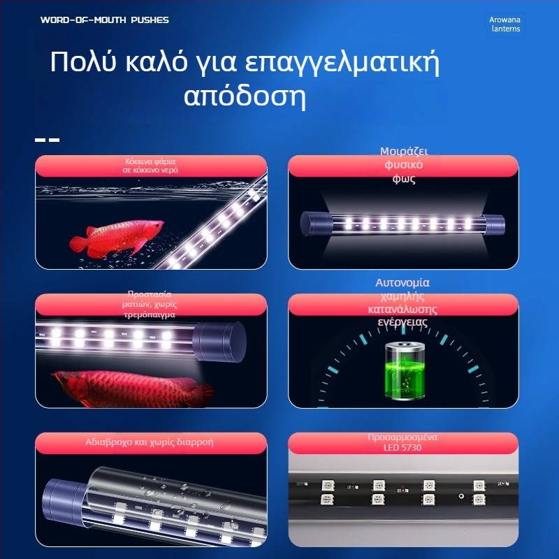 LED φωτισμός ενυδρείου για ψάρια (Υλικό: Πλαστικό; Μάρκα: Crazy Water Grass; Λειτουργία: Φωτισμός ενυδρείου; Ισχύς: Προσαρμοζόμενη ανάλογα με τις ανάγκες)