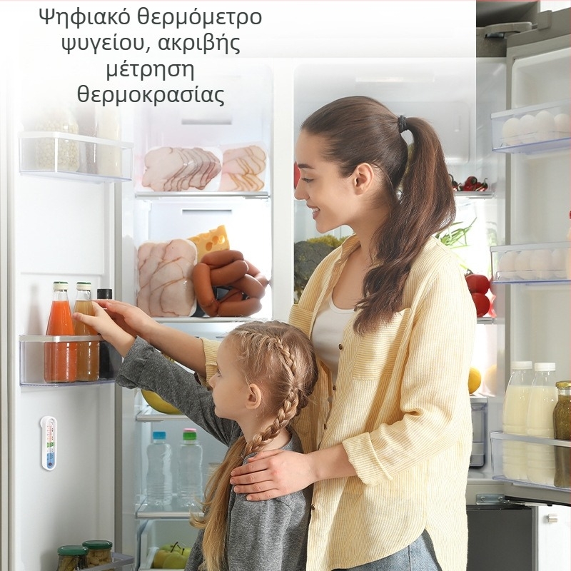 Deli υγρομετρητής για ψυγείο/καταψύκτη με ενσωματωμένο θερμόμετρο, για φαρμακευτική αποθήκευση σε ψύξη και θήκες δειγμάτων