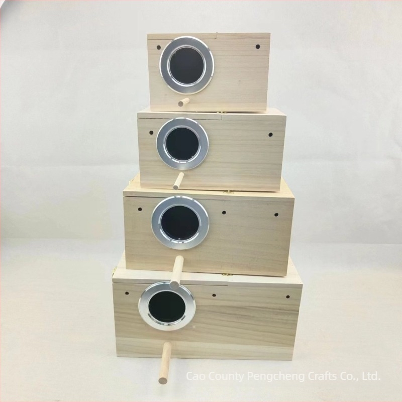 Paulownia ξύλινο φωλιά για πουλιά, εξωτερική χρήση με πλατφόρμα – φωλιά παπαγάλων