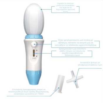 Ρυθμιζόμενη μικροπιπέτα 0,1–100 ml, ακρίβεια μέτρησης 0,1 ml, μοντέλο 0,1–100 ml, εργαστηριακή χρήση