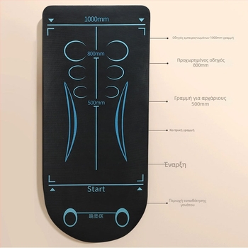 Μάτ για τροχό κοιλιάς με απορρόφηση κραδασμών, αντιολισθητική επιφάνεια, από αφρώδες υλικό