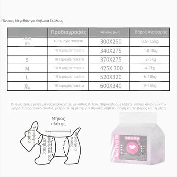 Πάνες για κατοικίδια – μη υφασμένο ύφασμα; για θηλυκά ζώα; εμμηνορροϊκά παντελόνια