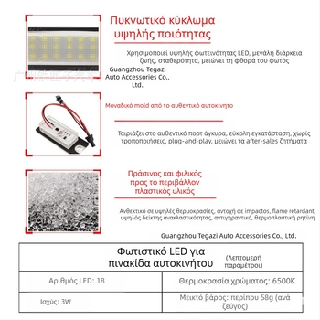 Φωτιστικό πινακίδας LED για Tesla Model S – 12V, 3W, 2835 LED, διάρκεια ζωής 30.000 h, συμβατό με Model S
