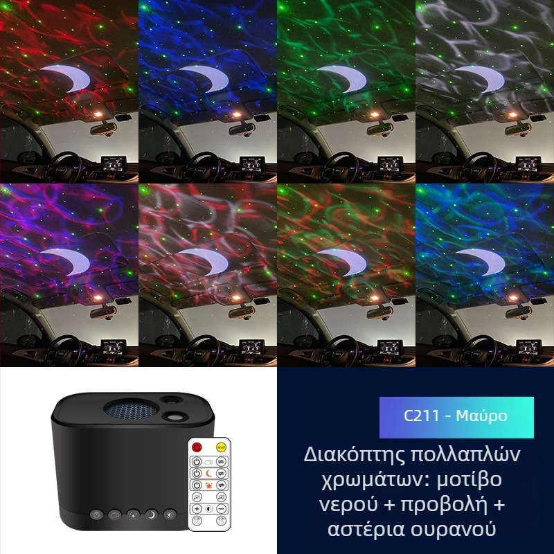 RGB φως ατμόσφαιρας εσωτερικού αυτοκινήτου, USB τροφοδοτούμενο, μοντέλο C211, ισχύς 3W, τάση 5V, υλικό PC